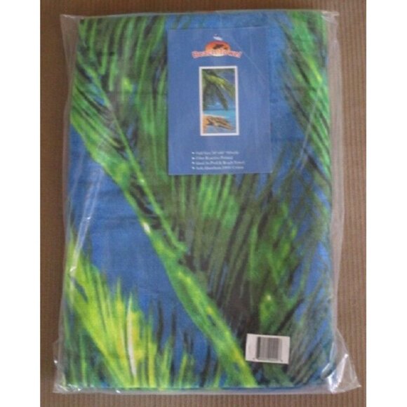 New Sea Turtle Beach Towel Cotton Bath Beach Pool GIFT Palm Tree Island Shore - Picture 2 of 2